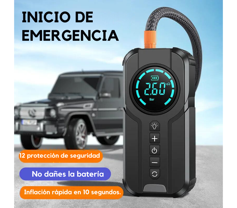 Inflador y cargador de batería Móvil para tu coche 2024( ALTA CALIDAD)